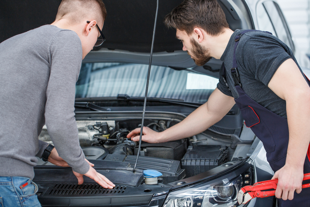 Während der Untersuchung in den Kfz-Werkstätten