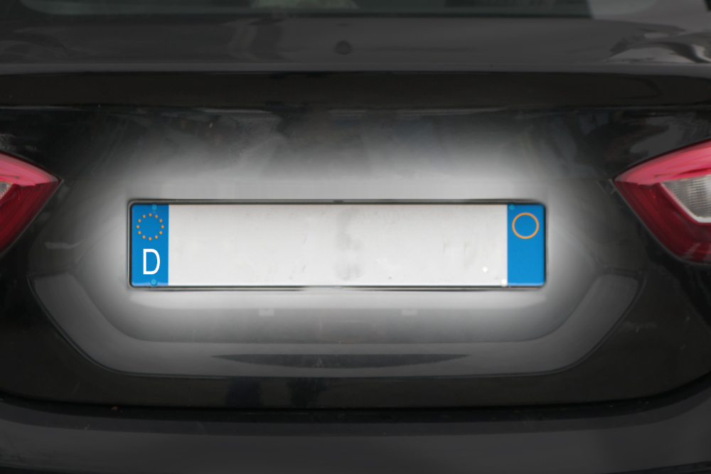 selbstleuchtende Nummernschild