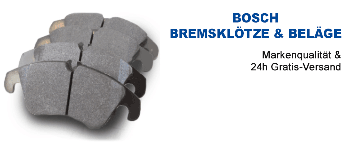 hochwertige Bremsklötze von Bosch online bestellen